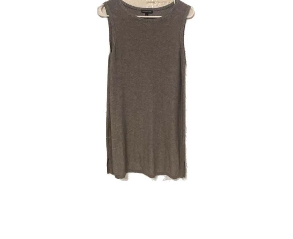 Eileen Fisher Sleeveless Tunic Tank in Tencel Lyocell and Merino Wool Blend